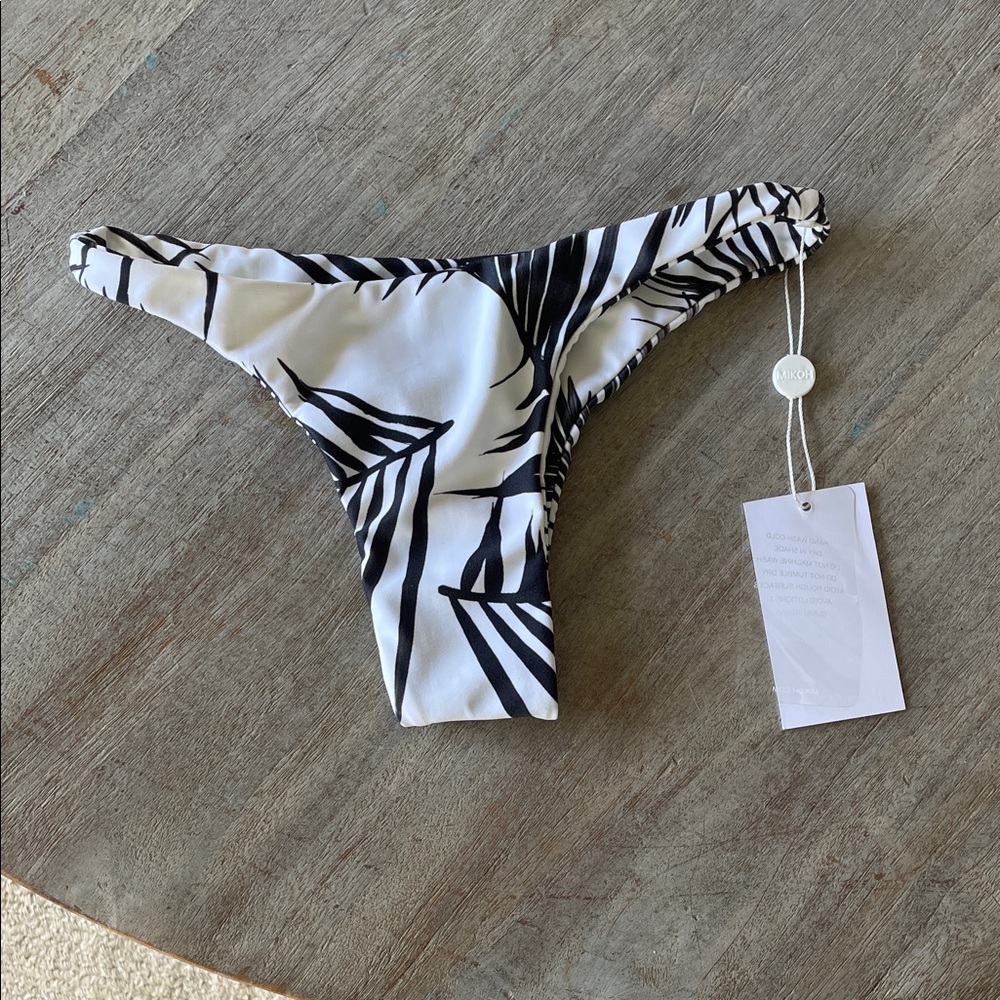 Mikoh Black and White Bikini Bottom